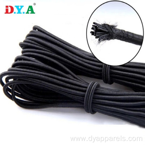 4mm Round Elastic Cord Black Braided Bungee Cord